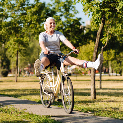 Elderly Woman Bike