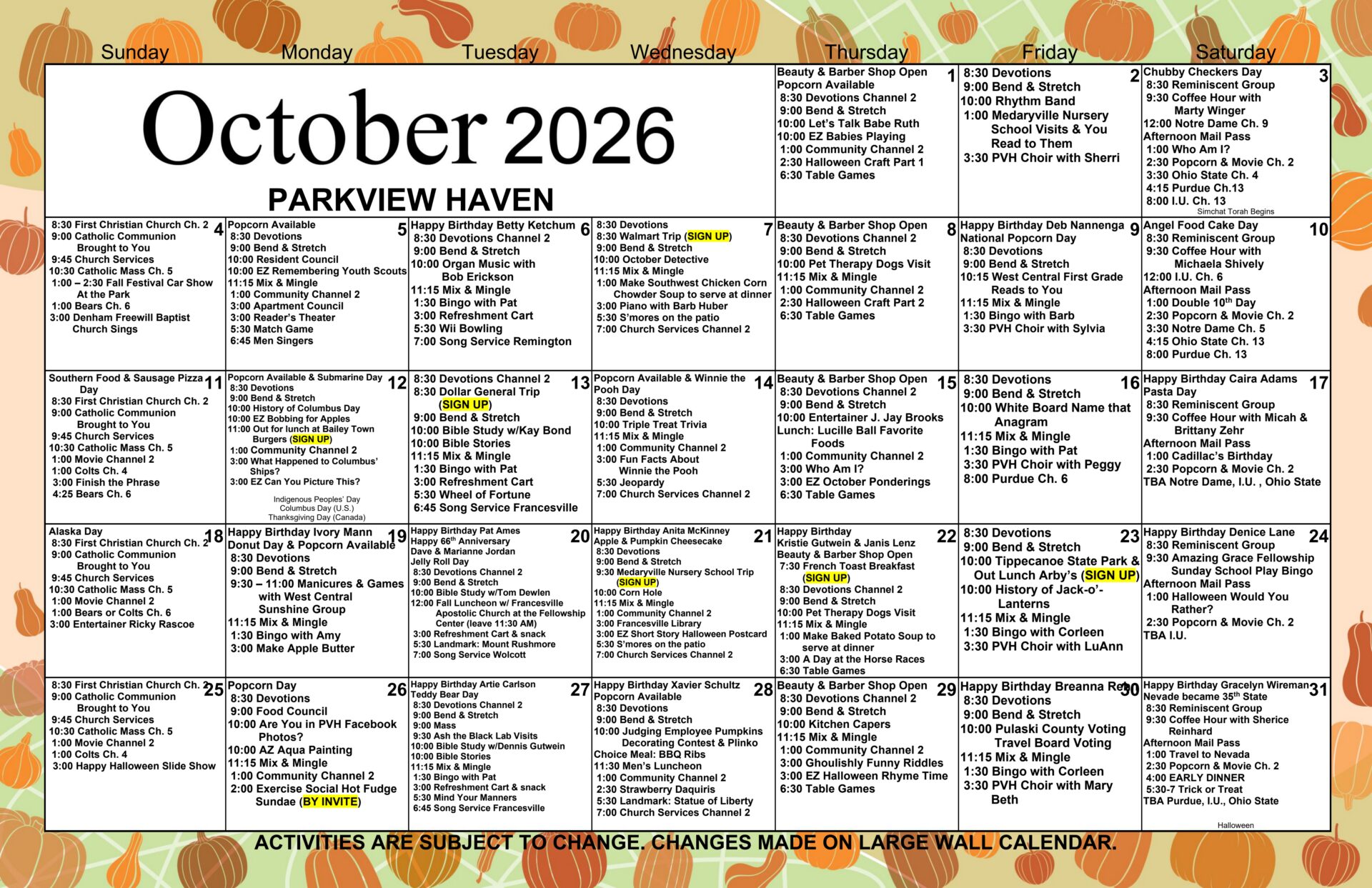 October 2026 Calendar October 2026 Calendar